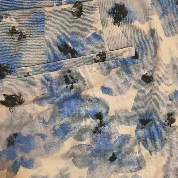 J.Crew 100% Cotton Womens Blue Pink Floral Stretch Chino Mid Rise Shorts Size 10 - Picture 8 of 11